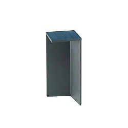 LED Solar-Sockelleuchte NUSOLAR mit Präsenz- und Dämmerungssensor, IP54, 2.2W 2700K 151lm 74°, Alu-Druckguss, anthrazit, 50cm