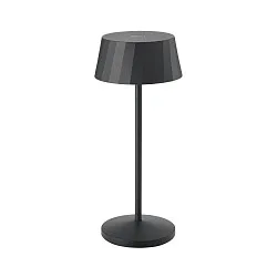 battery table lamp FACETTA down, CCT Switch, set of 1, with touch dimmer IP44, night black dimmable