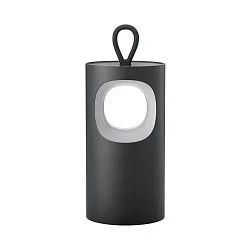 Mobile LED-Akku-Tischleuchte LUNARI, IP44, 1.4W 2200K/2700K (FlexMood) 90/100lm, mit Touch-Dimmer + USB-C, nachtschwarz