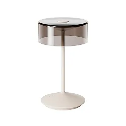 LED Akku-Glasleuchte NUMOTION, IP54, 2.2W 2200/2700K (Flex-Mood) 140/160lm, mit Touch-Dimmer, dünenbeige / Rauch