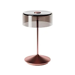 LED Akku-Glasleuchte NUMOTION, IP54, 2.2W 2200/2700K (Flex-Mood) 140/160lm, mit Touch-Dimmer, roségold / Rauch