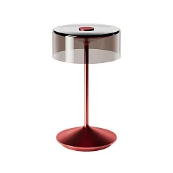 LED Akku-Glasleuchte NUMOTION, IP54, 2.2W 2200/2700K (Flex-Mood) 140/160lm, mit Touch-Dimmer, kirschrot / Rauch