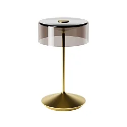 LED Akku-Glasleuchte NUMOTION, IP54, 2.2W 2200/2700K (Flex-Mood) 140/160lm, mit Touch-Dimmer, gold / Rauch