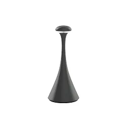 LED-Akku-Tischleuchte NUDROP MINI, IP54, 21cm, 1.8W 2200/2700K (FlexMood) 133lm, Easy-Connect, dimmbar, graphitgrau