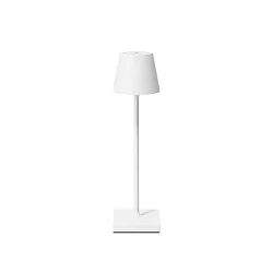LED-Akku-Tischleuchte NUINDIE POCKET USB-C, IP54, 21cm, 1.4W 2200K/2700K (FlexMood), mit Touch-Dimmer + USB-C, schneeweiß