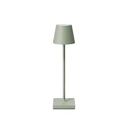 LED-Akku-Tischleuchte NUINDIE POCKET USB-C, IP54, 21cm, 1.4W 2200K/2700K (FlexMood), mit Touch-Dimmer + USB-C, salbeigrün