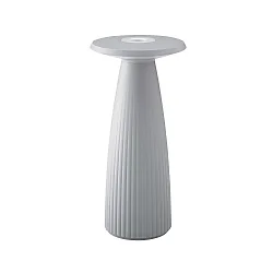 LED Akku-Tischleuchte NUFLAIR, IP54, 2.2W 2200/ 2700K (Flex-Mood), mit Vasen-Einsatz + Touch-Dimmer + Easy-Connect, nebelgrau