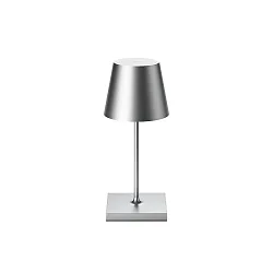 LED Akku-Tischleuchte NUINDIE MINI USB-C, IP54, rund, 25cm, 2.2W 2200K/2700K (FlexMood), mit Touch-Dimmer + USB-C