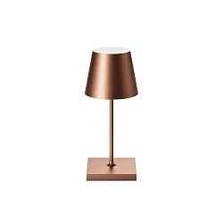 LED Akku-Tischleuchte NUINDIE MINI USB-C, IP54, rund, 25cm, 2.2W 2200K/2700K (FlexMood), mit Touch-Dimmer + USB-C