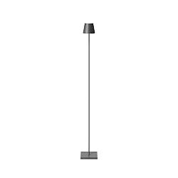 LED-Akku-Stehleuchte NUINDIE USB-C, IP54, 120cm, 2.2W 2200K/2700K (FlexMood), mit Touch-Dimmer + USB-C, graphitgrau