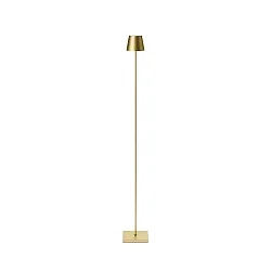 LED-Akku-Stehleuchte NUINDIE USB-C, IP54, 120cm, 2.2W 2200K/2700K (FlexMood), mit Touch-Dimmer + USB-C, goldfarben