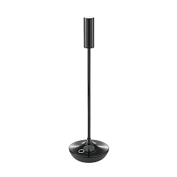 LED Akku-Tischleuchte NUCANDLE, IP54, 30cm / Ø 8.5 - 2.07cm, 3.7V, 1.6W 2700K 180lm, Touch-Dimmer, keramikschwarz, glänzend