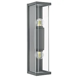 Außenwandleuchte NULATERN MINI DOUBLE, 2x E27, IP54, anthrazit