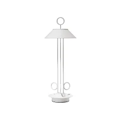 Outdoor LED Akku-Tischleuchte NUDIDEROT, IP54, 2.2W 2200/ 2700K (Flex-Mood), mit Touch-Dimmer + Easy-Connect, schneeweiß