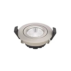 LED Einbauleuchte DILED 68, IP20, Ø 8.5cm, 6W 3000K 380lm 36°, CRi 95, dimmbar, schwenkbar, stahl