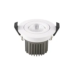 LED Einbau-Downlight DILED 68, IP20, Ø 8.5cm, 10W 3000K 640lm 36°, dimmbar, schwenkbar, weiß