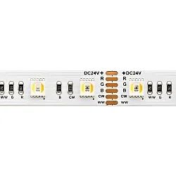 LED Strip RGB/TW, 17W/m, RGB/2300+6500K, 5m, 60 LED/m, IP20, 24V, 1001lm, Ra80
