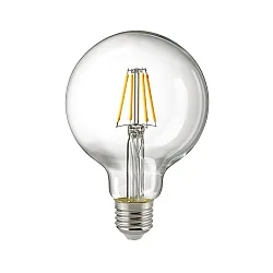 LED Filamentlampe GLOBE G95, 230V, Ø 9.5cm / L 14cm, E27, 4.5W 2700K 470lm 300°, dimmbar, klar