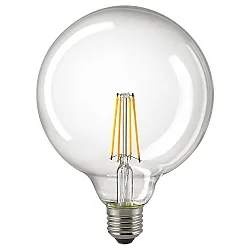 LED Filamentlampe GLOBE G125, 230V, Ø 12.5cm /  17.8cm, E27, 7W 2700K 806lm 300°, dimmbar, klar