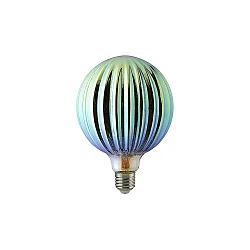 LED ORIENTAL Globelampe THEBEN G125, 230V, Ø 12.5 / L 17.5cm, 230Vac, E27, 4W 1300K 130lm 330°, dimmbar, Strukturglas