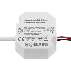 Netzteil POWERLINE MICRO TRIAC, 12W, 24V DC, 0,08A, IP65, 50x48x24mm, weiß