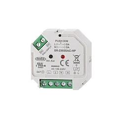 Dimmer DALI für Doseneinbau, 1 Kanal x 8A, 100-240V, LED / NV-Halogen max. 200W, HV-Halogen max. 400W
