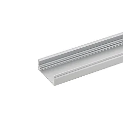 LED Aufbauprofil FLACH KS-SIG-PROF8, für LED Strips bis 1.23cm Breite, Länge 100cm / 1.69 x 0.76cm, Aluminium