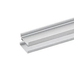 LED Aufbauprofil mit Montageschiene KS-SIG-PROF4, für LED Strips bis 1.55cm Breite, Länge 200cm / 1.98 x 1.04cm, Aluminium