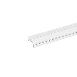 Profilabdeckung zu Aufbauprofil 12, Aufbauprofil 12flach, Einbauprofil 12 und Einbauprofil 12 flach, Länge 200cm, bündig, opal