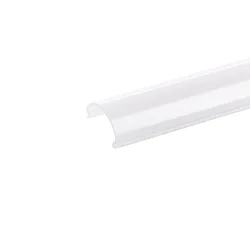 Profilabdeckung zu Aufbauprofil 15 mit Montageschiene, Länge 200cm, rund, matt