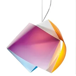 Pendant luminaire GEMMY, E27, MULTICOLOR, orange / green / yellow