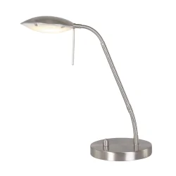 LED Schreibtischleuchte ELOI, 10W 2950K 800lm, mit Flexarm + Dreh-Dimmer, bronze