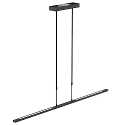 LED Pendelleuchte ZELENA, Up/Down, 122cm, 17+8W 2200-4000K (CCT) 1680+840lm, CRi >90, mit Touch-Dimmer, schwarz matt