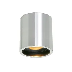 Aufbau-Downlight PÉLITE SPOT, Ø 8.5cm, GU10 max. 40W, starr, stahl gebürstet / innen schwarz