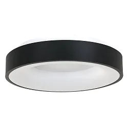 ceiling luminaire RINGLEDE - Ø 48CM large, round, direct / indirect IP20, black matt dimmable