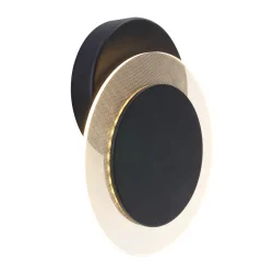 LED Wand- und Deckenleuchte LIDO, indirekt, mit Loch-Diffusor, 8W 2700K 700lm, CRi >90, verstellbar, dimmbar, gold matt