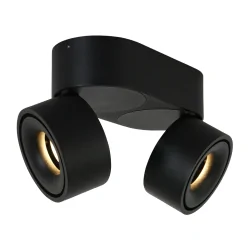 LED Deckenstrahler FEZ, 2-flammig, IP20, 2x 8W 2700K 700lm, dreh- und schwenkbar, dimmbar, schwarz matt