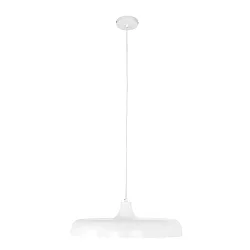 Pendelleuchte KRISIP, Ø 50cm, flach, E27, Metall, weiß matt