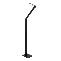 LED Stehleuchte SERENADE, 8W 2200-4000K (CCT) 810lm, mit Gelenkarm + Push-Dimmer, schwarz matt