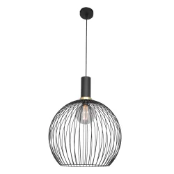 Pendelleuchte AUREOLE, rund, Ø 42cm, E27, schwarz matt / gold matt