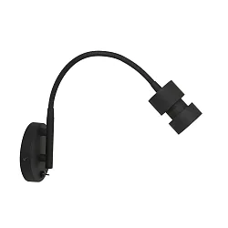 wall luminaire NATASJA with switch, with flex arm GU10 IP20, black matt dimmable