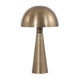 Retro-Tischleuchte PIMPERNEL, Pilzform, Down, Ø 25cm / Höhe 42cm, E27, mit Schnurschalter, bronze antik