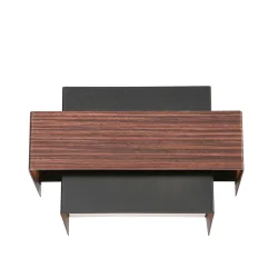 LED Wandleuchte MURO, 2-flammig, eckig, mit Abdeckung, G9, 2×3W, 2700K, 300lm, IP20, holz