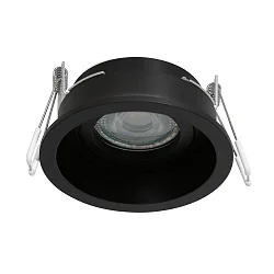 Einbauleuchte PÉLITE SPOT, IP20, rund, Ø 10cm, rückversetzt, GU10 max. 40W, starr, schwarz matt