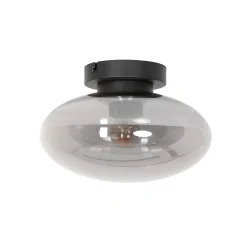 Deckenleuchte REFLEXION Ø 25cm, 1xE27, IP20, dimmbar, schwarz, rauch