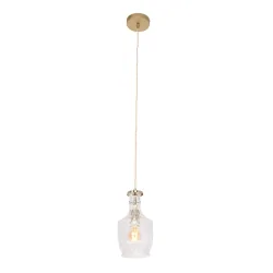 pendant luminaire GRAZIOGLASS ?12,5cm E27 IP20, brass