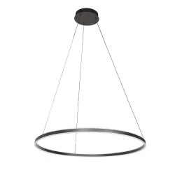 LED Pendelleuchte RINGLUX Up/Down, Ø 80cm, 2x30W, 2700K, 5400lm, IP20, CRI>90, dimmbar, schwarz