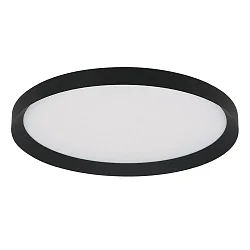 LED Deckenleuchte FLADY Up/Down, Ø 50cm, 40W+8W, 2700K, 4600lm, IP20, CRI>90, dimmbar, schwarz