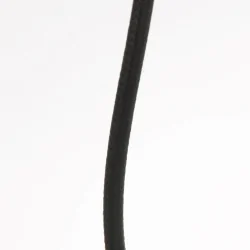 Tischleuchte STANG, Fuß eckig, 1-flammig, H: 51cm, E27, IP20, schwarz, Schirm bambus dunkel