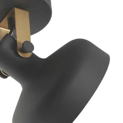 wall luminaire PRATO 1 flame E14 IP20, black dimmable